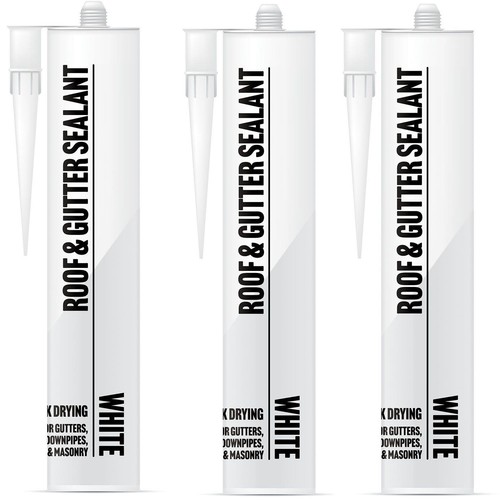 White roof gutter - white,